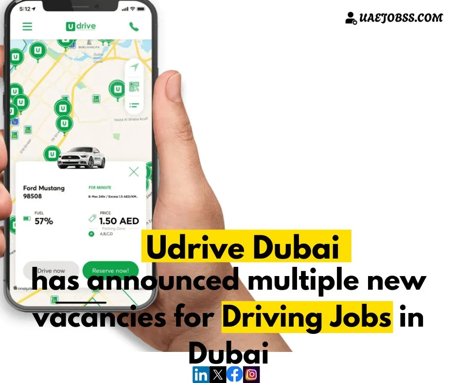 Driving jobs in Dubai UDrive UAE 2024
